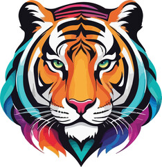 Tiger head vector design, Tiger Illustration vector design, Tiger logo and icon Design