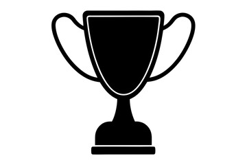 trophy cup silhouette vector illustration