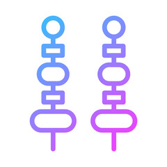 Gradient Skewer Duo, Minimalist Graphic Design