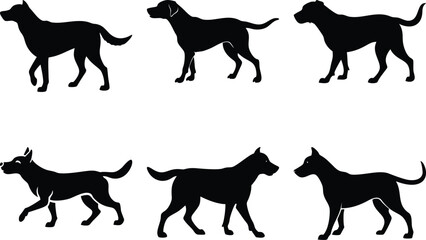 Fototapeta premium dog silhouettes vector