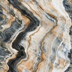 Obraz premium textured rock surface brown gray tones intricate details smooth dense natural lighting background