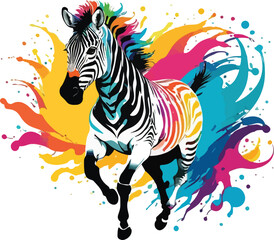 Zebra Illustration vector design, Zebra logo and icon Design