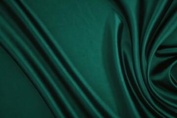 Obraz premium Elegant Green Satin Fabric Texture