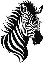 Silhouette Zebra Illustration vector design, Zebra logo and icon Design