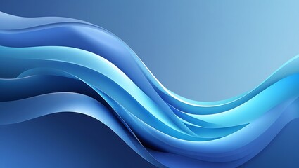 Elegant blue gradient background with smooth, fluid curves blending deep ocean blue, sky blue, and icy cyan, creating a dreamy, artistic feel for modern branding and web design.
