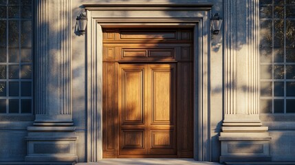 3D Wooden Door Design for Architectural and Interior Visualizations