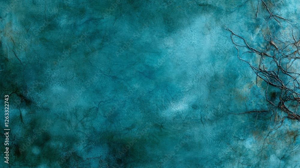 Poster soft greenblue canvas with delicate textures art studio abstract artwork serene atmosphere close-up 