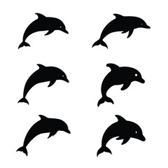 Obraz premium Dolphin Vector Silhouette Illustration