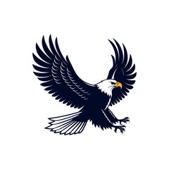 eagle silhouette eagle head  vector line art logo design