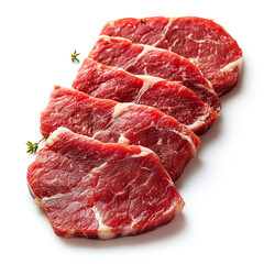 Savor the Exquisite: Succulent Raw Beef Steaks, Ready for Grilling