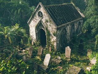 Obraz premium Small White Church in Nature