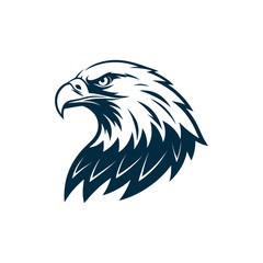 eagle silhouette eagle head  vector line art logo design