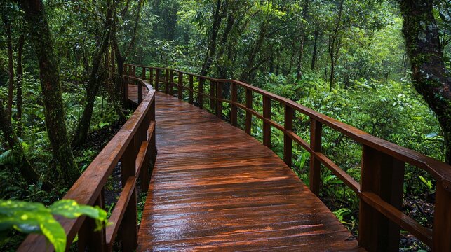 Scenic View of Tranquil Rainforest