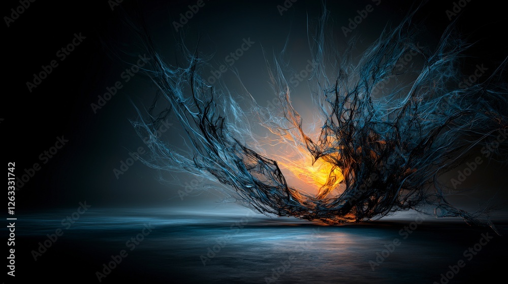 Poster fleeting shadows converge digital art abstract environment imaginative concept surreal viewpoint