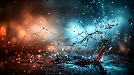 Fototapeta premium Dynamic water splash art studio photograph creative close-up optimism in motion
