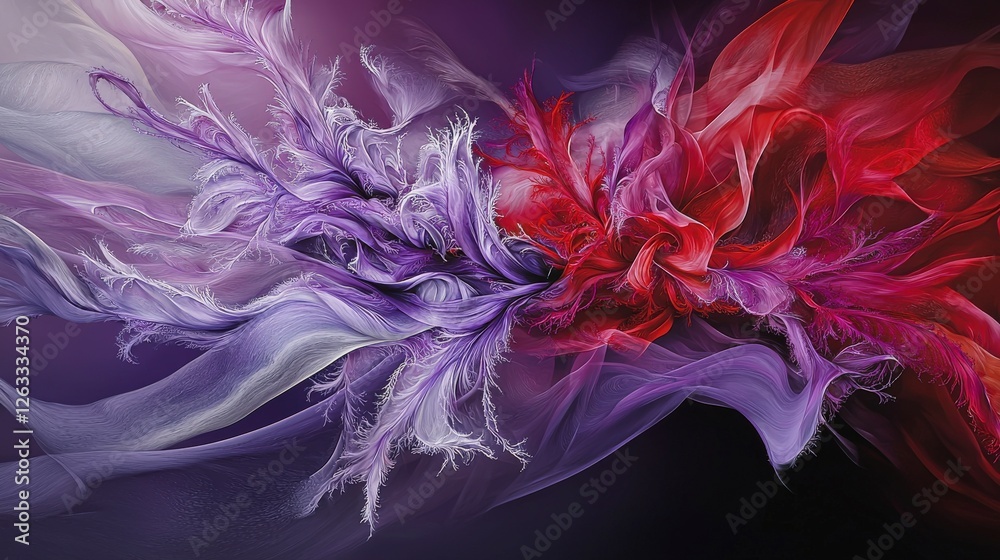 Poster Vibrant color swirls create dynamic abstract art studio digital artwork indoor close-up visual aesthetics
