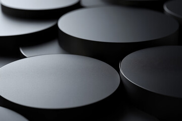 black circle shaped product podium mockup