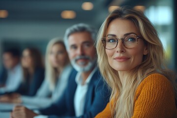 Obraz premium A lively and engaging discussion took place among a diverse group of professionals during a business meeting held in a contemporary office environment, showcasing different perspectives and ideas