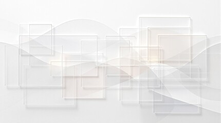 Elegant Abstract Background: Overlapping Transparent Shapes