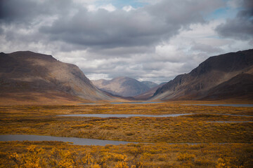 mountain landscape with clouds