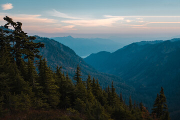 sunset in the mountains