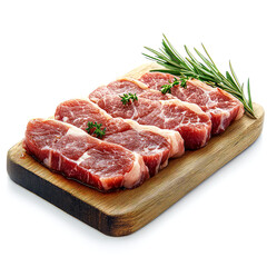 Fototapeta premium Succulent Lamb Chops: A Culinary Delight - Fresh, Raw Lamb Chops Ready for Grilling or Roasting