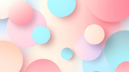 Pastel Circles Abstract Background Design