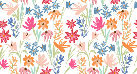 Seamless flower pattern. Abstract pattern. Textile print pattern