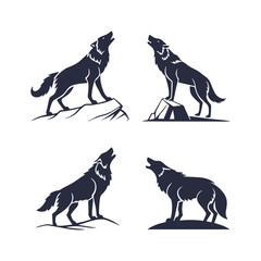 Wolf Silhouette Vector Pack