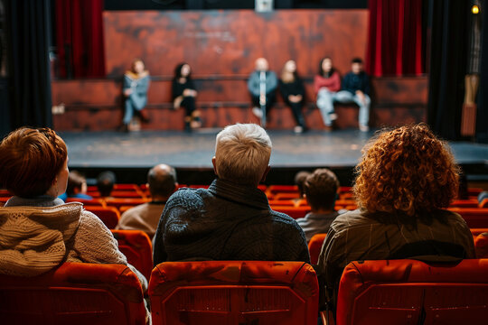 AI Generative image of creating a captivating atmosphere in the historic theater