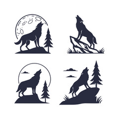 Wolf Silhouette Vector Pack