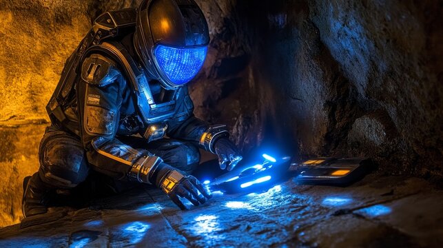 A Mars explorer controlling an robotic assistant for extraterrestrial expedition and discovery