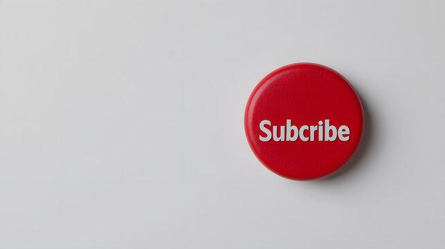 Red button on a white background encouraging viewers to join or subscribe. The color contrast grabs attention for an invitation to connect with a digital space.