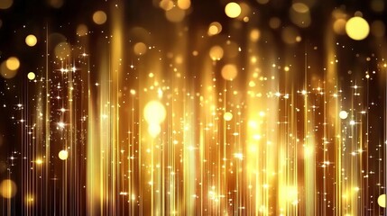 Obraz premium Abstract Colorful Christmas and New Year Background Decorative With Stars And Blurred Line. Gold festive fantasy, bokeh background.