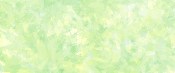 Green foliage vector summer art background with maple leaves. Hand drawn spring wallpaper for flyer, poster, cover, invitation cards, luxe invite, prestigious voucher. Green abstract illustration.