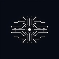 Minimalist Logo Design for Tech Innovators: Circuits and Digital Symbols