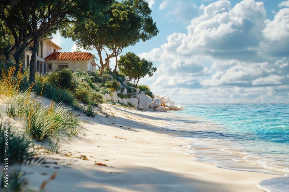 Wall mural House on Beach