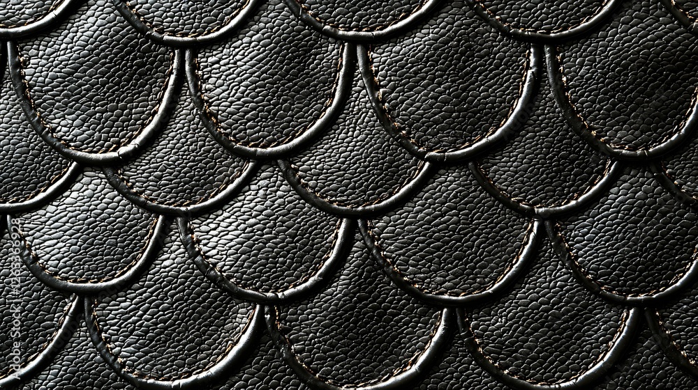 Canvas Prints Black leather scale pattern texture background