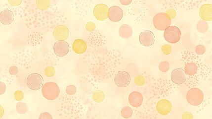 Abstract pastel circles and dots pattern design