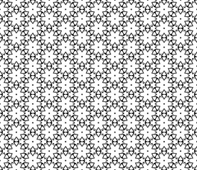 Black and white seamless abstract pattern. Background and backdrop. Grayscale ornamental design.