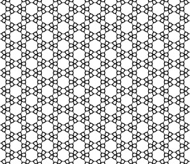 Black and white seamless abstract pattern. Background and backdrop. Grayscale ornamental design.