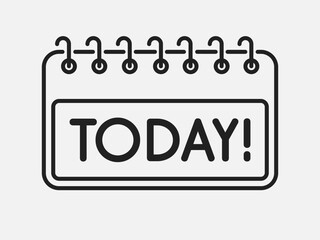 Countdown daily page calendar icon - Today