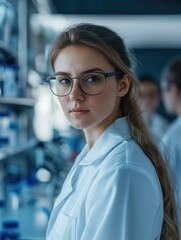 Fototapeta premium Woman in Lab Coat