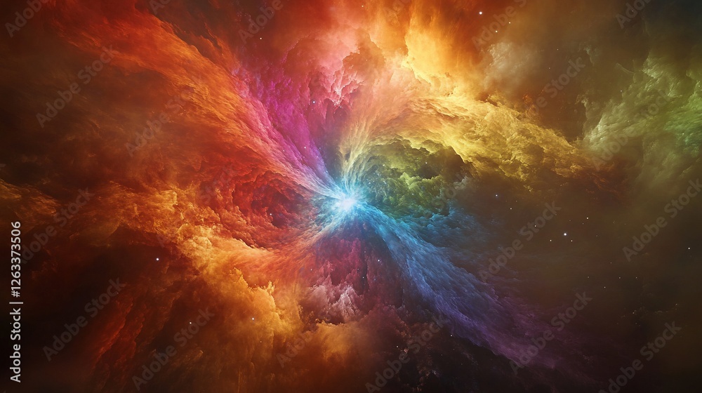 Canvas Prints cosmic nebula: a kaleidoscope of celestial colors and gaseous clouds