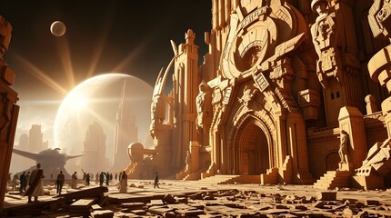 Futuristic Ancient Metropolis – A Grand Sci-Fi Civilization