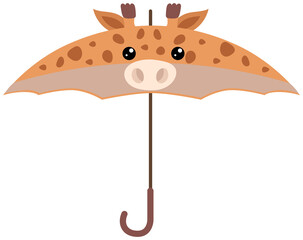 Giraffe-Themed Umbrella sticker
