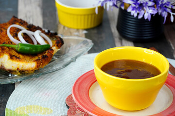 Imli ki Chutney, Tamarind sauce, Sauce in glass bottle                                                          