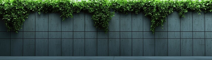 Green vine wall, outdoor background, nature