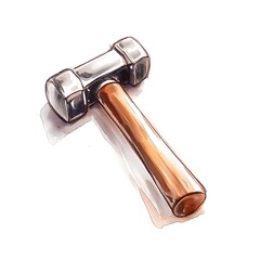 Watercolor Painting of a Sledgehammer.
