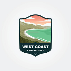 vector of west coast national park travel logo © linimasa